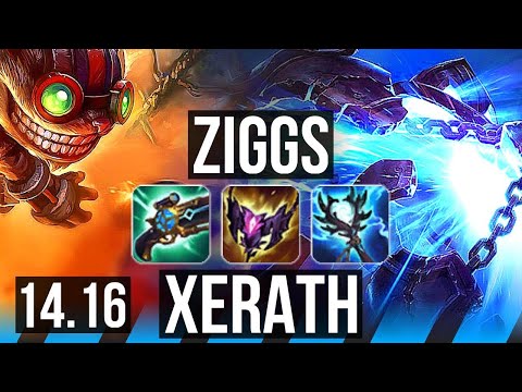 ZIGGS vs XERATH (MID) | Godlike, 600+ games, 11/3/4, Rank 14 Ziggs | NA Challenger | 14.16