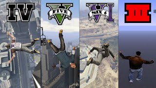 Jumping All GTA Protagonist from Maximum Heights I