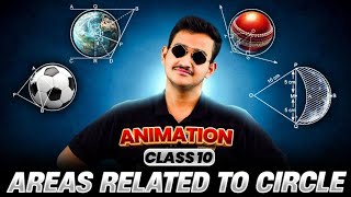 Area Related to Circles🔥 Animation- class 10 maths one shot!