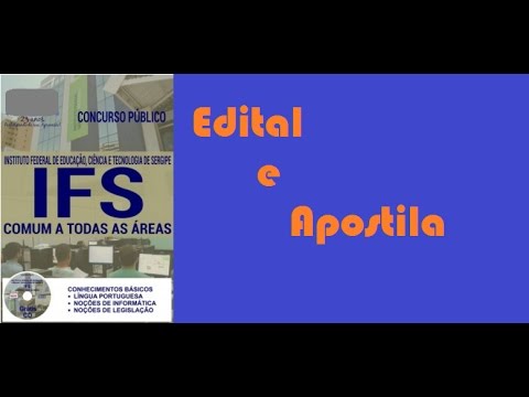 Edital Apostila Concurso IFS 2016 COMUM A TODAS AS ÁREAS