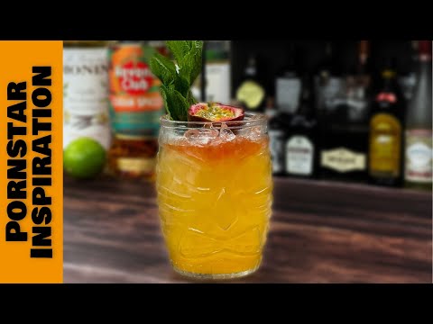 Pornstar Martini Ingredient Inspiration; A TIKI TROPICAL SWIZZLE with Havana Cuban Spiced Rum