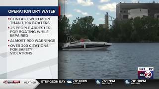 DNR: Operation Dry Water led to 25 arrests, 900 warnings, 200 citations, 1 life saved
