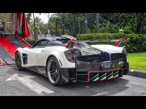 SUPERCAR TRAFFIC at Prestige Imports Miami! Pagani Huayra BC, Lamborghini Revuelto & More