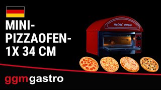 Mini Four à Pizza Électrique - 1x 34 cm - Manuel - Noir