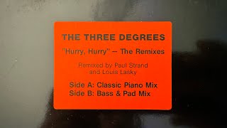 The Three Degrees – Hurry, Hurry (Classic Piano Mix) - BMG – 74321 19444 1 (1994)