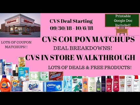 CVS Deals Starting 9/30/18|Come with me to CVS|CVS Walkthrough Coupon Matchups|Tons of Deals & FREE! Video
