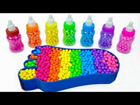 Satisfying Video l How to Make Rainbow Bathtubs into Mixing Slime with Glitter Pool Cutting ASMR 2