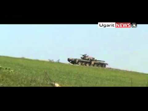 استهداف دبابة في قلعة المضيق بواسطة قاذف RPG من قبل كتيبة صقور الغاب