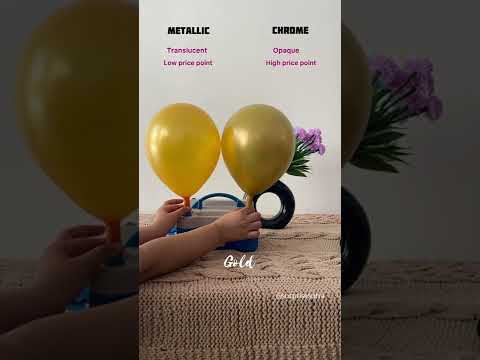 Difference between metallic and chrome balloons !! #balloon #balloons #balloonstylist #balloonscolor