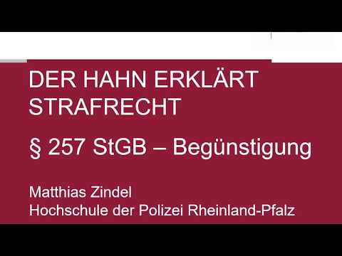 The Rooster explains criminal law - § 257 StGB Facilitation