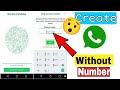 How to create whatsapp account without a phone number