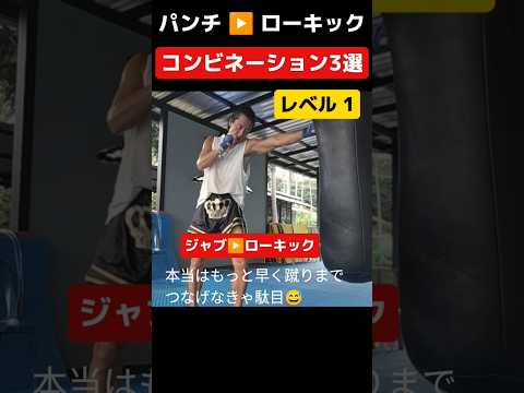 ローキックのコンビネーション3選🥊#ムエタイテクニック #ローキック