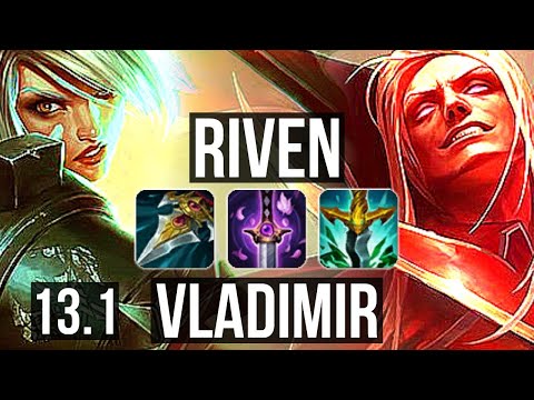 RIVEN vs VLAD (TOP) | Rank 3 Riven, 7 solo kills, 800+ games | KR Grandmaster | 13.1