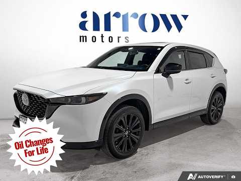 2022 Mazda CX-5 Sport Design w/Turbo AWD in White for sale at Arrow Motors in Aylmer, ON