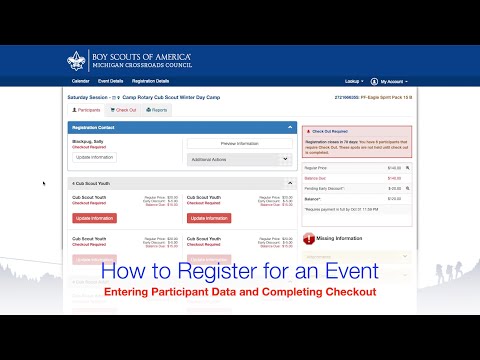 Completing a Registration tutorial
