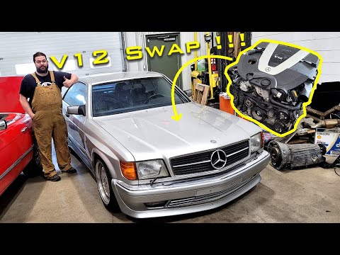 Swapping a 900Hp Mercedes V12 Biturbo in a Rare 500 SEC Widebody - Project SEC V12 Part 1