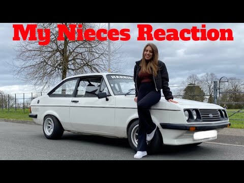 Scaring my niece in my 212bhp Ford Escort RS2000 *harris engine* Reaction video. Mk1/2