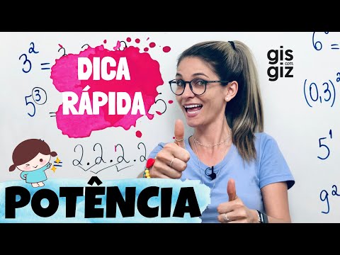 POTÊNCIA - Dica RÁPIDA| COMO CALCULAR POTÊNCIA | | POTENCIAÇÃO 6 ANO | Matemática Básica \Prof. Gis/