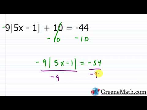 Solving Absolute Value Equations