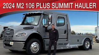 A preview image of the linked video showcasing 2024 Freightliner M2 106 Plus Summit Hauler