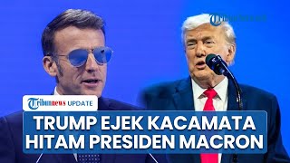 Di Depan Pemimpin Dunia, Trump Ejek Macron karena Pakai Kacamata Hitam saat Pidato di WEF Swiss
