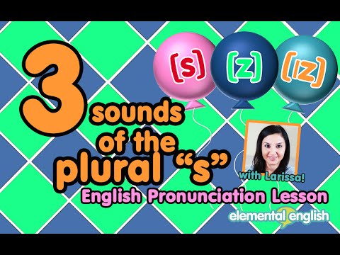 Part of a video titled 3 Sounds of the Plural "s" in English: [s], [z] or [ɪz] - YouTube