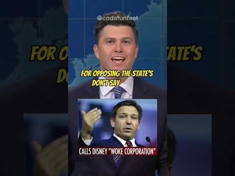 Ron DeSantis waves COVID to the club😂and calls Disney "Woke Corporation" #snl #funny #shorts