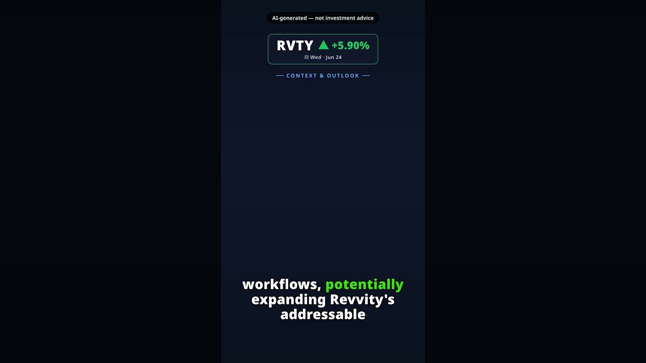 Why Is Revvity Stock Jumping Today? RVTY +5.90% (Jun 24) — Signals AI Platform Launch