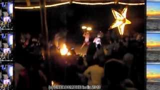 RUDY ROOTS SELEKTA ft mc - dancehall beach fireshow pt4 @ goa anjuna beach  24 dec 2012