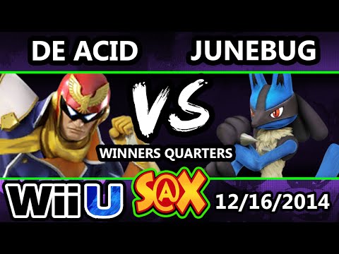 S@X - Acid (Captain Falcon) Vs. VGz | Junebug (Lucario) SSB4 Winners Quarters - Smash 4 Wii U