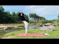 Gentle Stretching With A Rubber Ball Yoga In Pantyhose Yoga Bikini