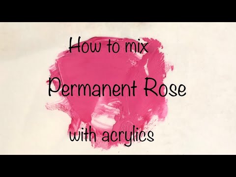 How To Make Permanent Rose | Acrylics | Color Mixing #34