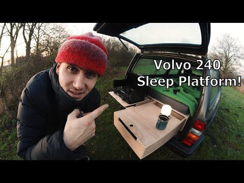DIY Sleep Platform with Drawers in my Volvo 240 | Car Camping Build