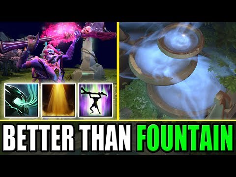 Infinite Mana = 33k Heal in Total [Walking Fountain] Essence Aura + WD Heal | Dota 2 Ability Draft