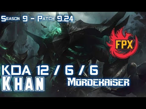 FPX Khan MORDEKAISER vs RUMBLE Top - Patch 9.24 KR Ranked