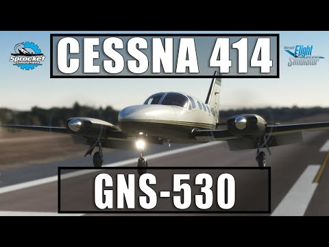 MSFS How to use the Garmin GNS530 PMS50 Mod in the FlySimWare Cessna 414 - ILS approach