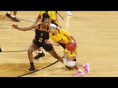 No. 8 Trojans outlast No. 9 Sun Devils 71-65 in first-round action of the 2021 Pac-12 WBBT