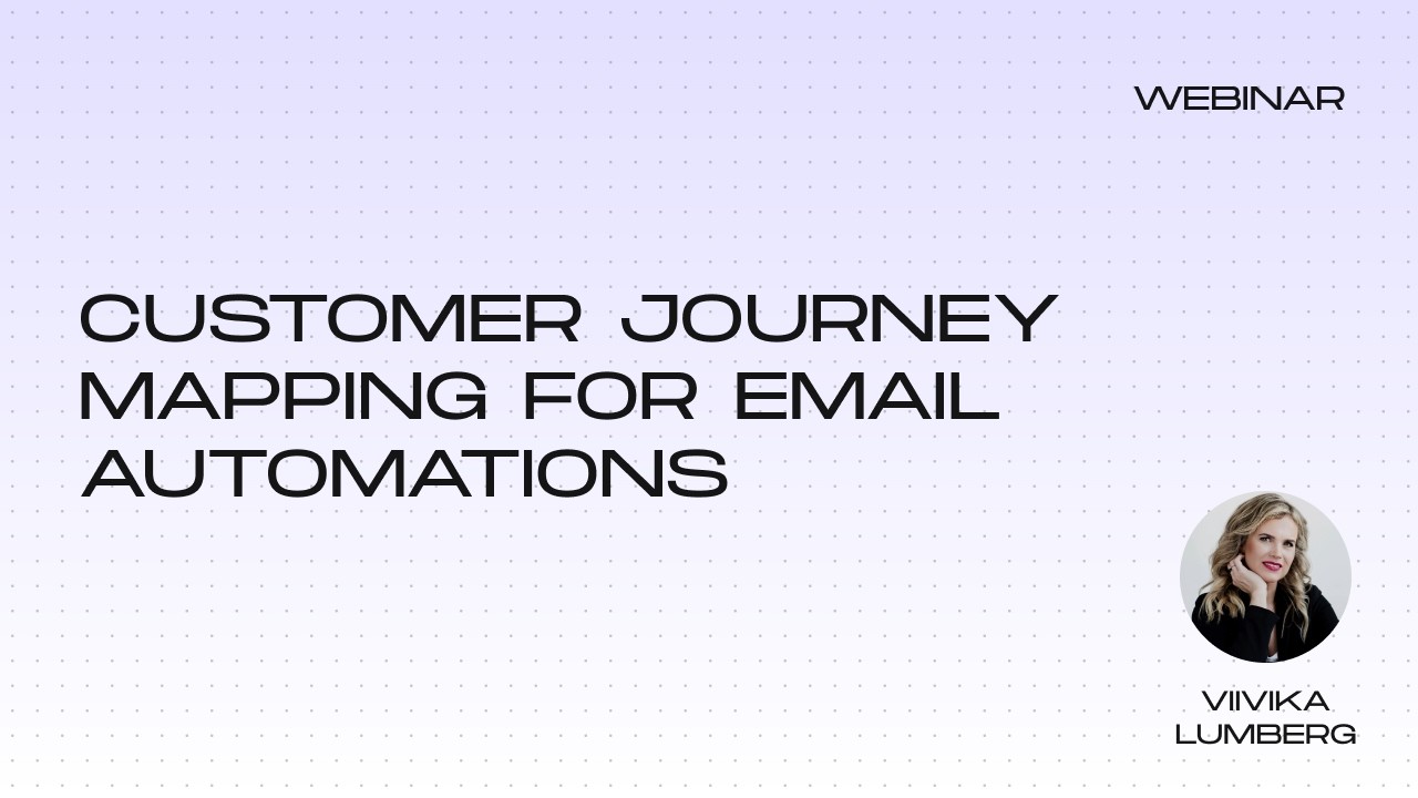 Customer journey mapping for email automations