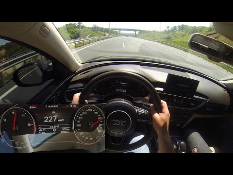 2016 Audi A6 2.0 TDI 190 hp Top Speed Autobahn