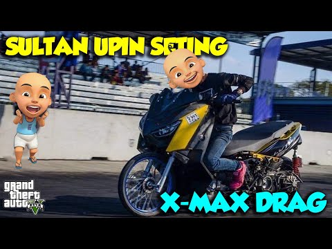 Sultan Upin Ipin Tests Yamaha X MAX Drag Motorcycle - GTA V Upin Ipin Latest Episode 716