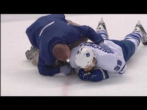 Chris Neil Hit on John Mitchell - Mar 6th 2010 (HD)