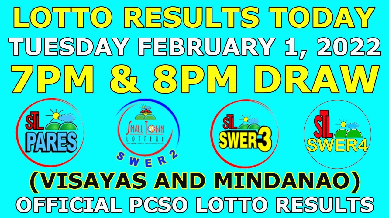 7pm and 8pm STL Result February 1 2022 (Tuesday) Visayas and Mindanao