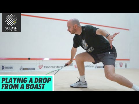 Squash Tips: Playing A Drop Shot From A Boast | Taking The Ball In Straight With Jesse Engelbrecht
