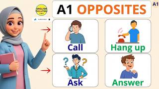Improve English : A1 Opposites | action verbs in English P2
