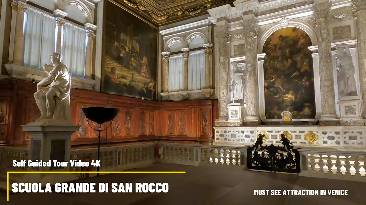 Immerse yourself in the enchanting allure of Scuola Grande di San Rocco via this captivating video tour.