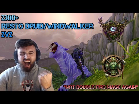 2300+ Resto Druid/Windwalker 2v2 with Banwell - WoW Shadowlands Arena PvP