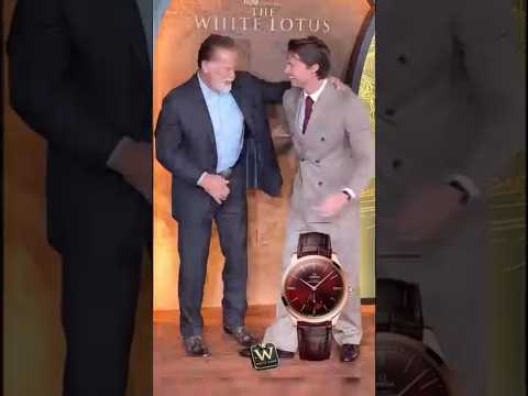 'Arnold & Patrick Schwarzenegger Stun at White Lotus Premiere –Omega Elegance!'#arnold #omega #watch