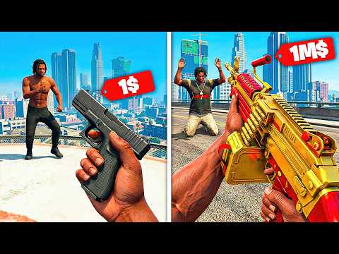$1 to $1,000,000 GUN in GTA 5 RP..