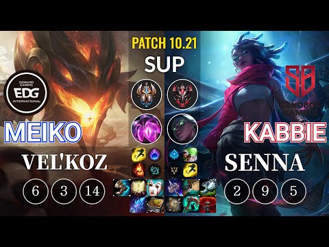 EDG Meiko Vel'Koz vs SB Kabbie Senna Sup - KR Patch 10.21