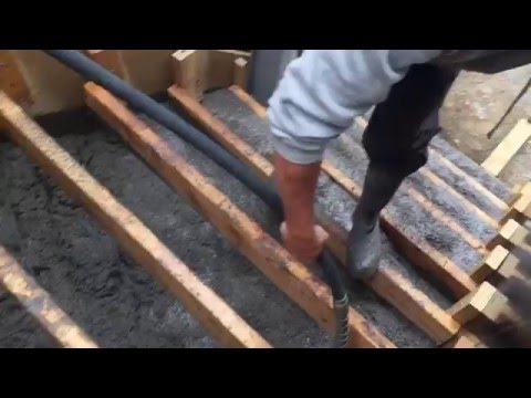 Pouring a set of concrete steps